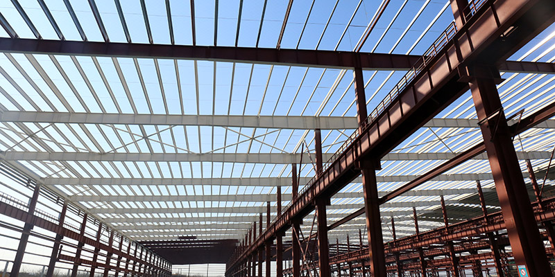 eBET易博工业园钢结构厂房近距离拍摄